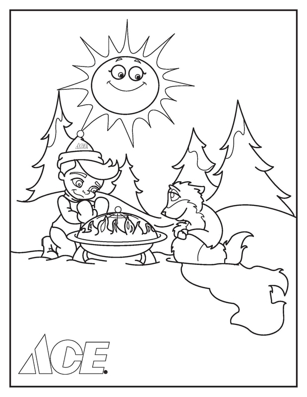 Free Groundhog Day Coloring Page from Ace of Adams