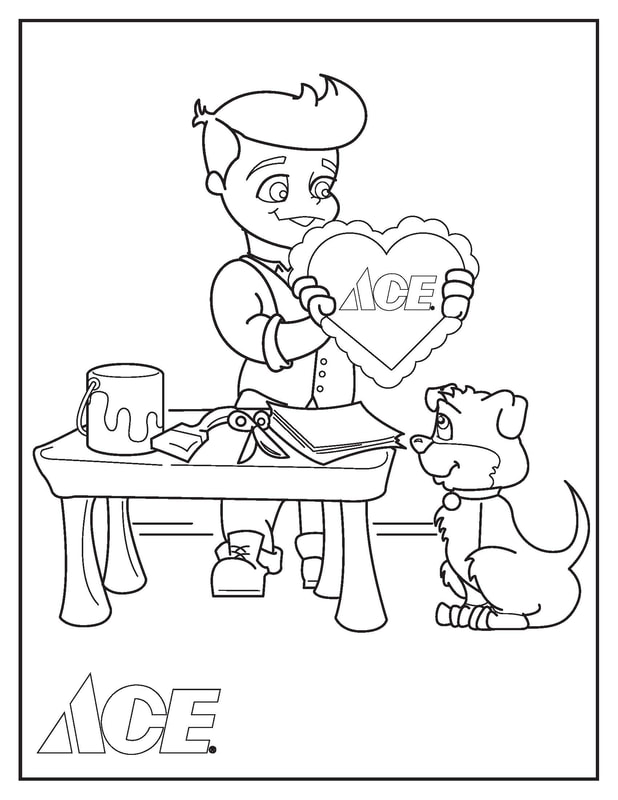 Free Valentine's Day Coloring Page from Ace of Adams